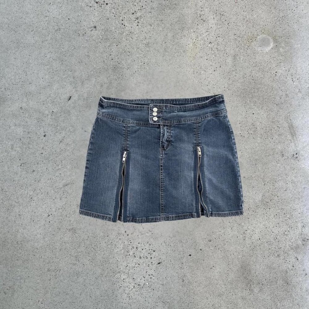 y2k denim mini skirt